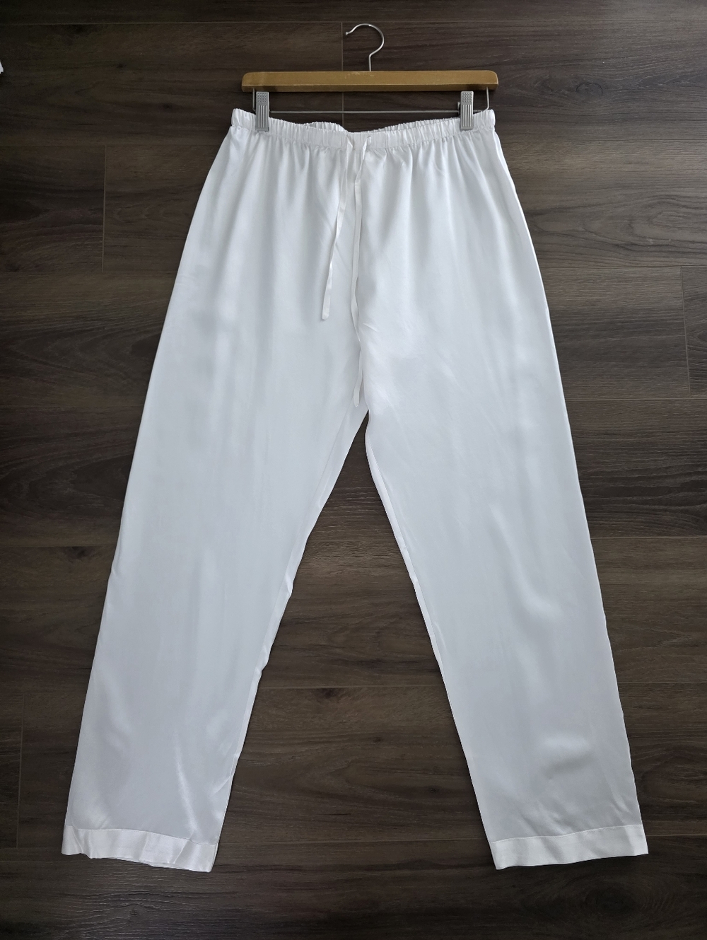 Lilysilk 100% Natural Silk Elastic Waist Satin Pj Lounge Pants Womans Medium